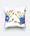 Подушка квадратна Rainbow hand print