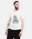 Чоловіча футболка Baby Hippo with Christmas candy 