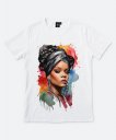 Чоловіча футболка Портрет співачка Rihanna