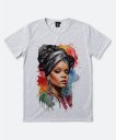 Чоловіча футболка Портрет співачка Rihanna