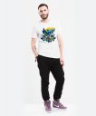 Чоловіча футболка  "Українські барви в квітах"