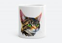 Чашка Мордочка красивого смугастого кота
