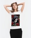 Жіноча футболка Темна леді і квіти проліски