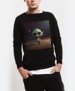 Чоловічий світшот Маленький іншопланетянин із фоном