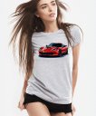 Жіноча футболка Червоний спортивний автомобіль
