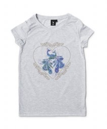 Жіноча футболка Decorative heart with birds in love
