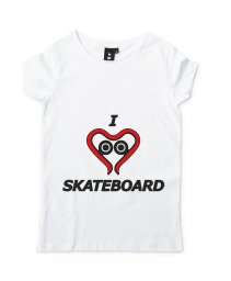 Жіноча футболка Я люблю скейтборд