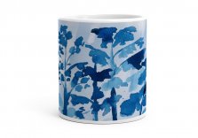 Чашка Синій ліс аквареллю