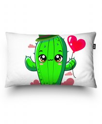 Подушка прямокутна малиш зелений кактусик 