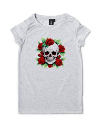 Жіноча футболка Череп у трояндах