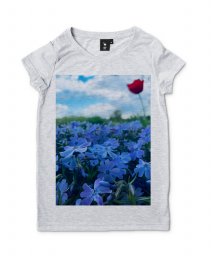Жіноча футболка Блакитні квіти