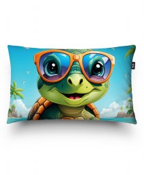 Подушка прямокутна Черепаха в сонцезахисних окулярах