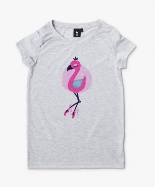 Жіноча футболка принцесса фламинго балерина