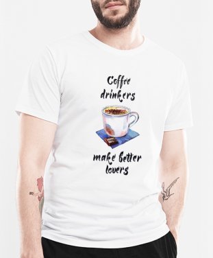 Чоловіча футболка Coffee drinkers make better lovers