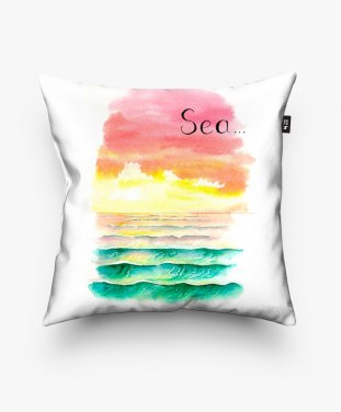 Подушка квадратна Море на закате