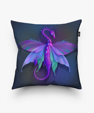 Подушка квадратна Фиолетовый дракон