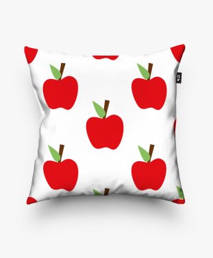 Подушка квадратна Червоні яблука