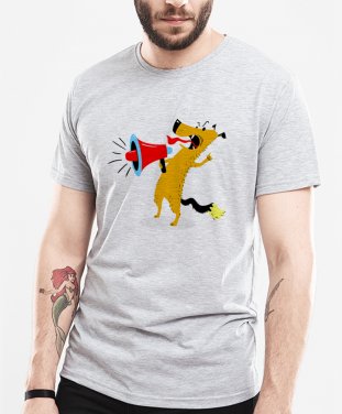Чоловіча футболка Пёс с громкоговорителем