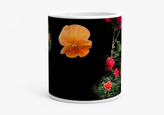 Чашка Яскраві садові квіти