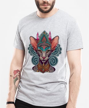Чоловіча футболка Ориєнтальна Кішка Бохо