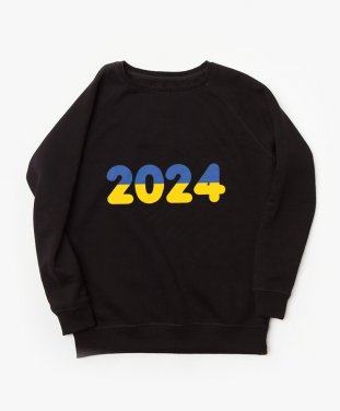 Жіночий світшот 2024 синьо-жовтий