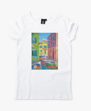 Жіноча футболка Пухнастики та ранок у Венеції