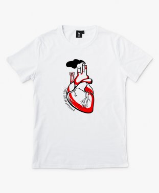 Чоловіча футболка Червоно-чорне серце Сєвєродонецька