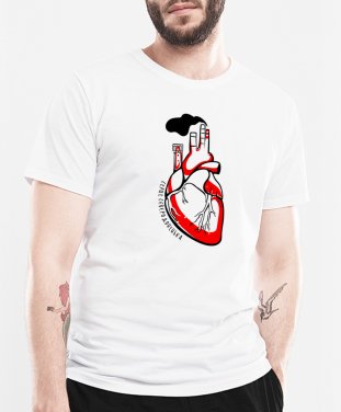 Чоловіча футболка Червоно-чорне серце Сєвєродонецька