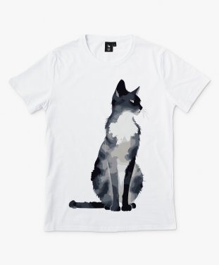 Чоловіча футболка Кішка акварельна