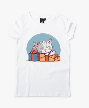 Жіноча футболка Подарунковий Кіт