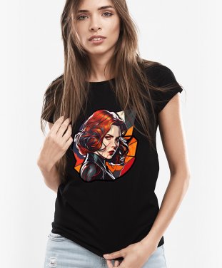 Жіноча футболка Чорна вдова Mosaic Style