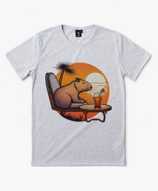Чоловіча футболка Капібара на відпочинку