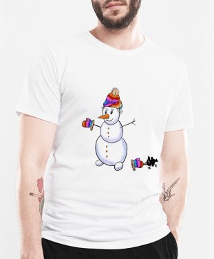 Чоловіча футболка Сніговичок