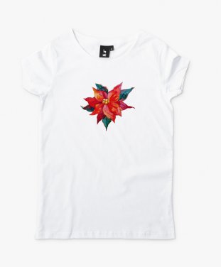 Жіноча футболка Різдвяна квітка