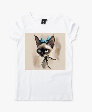 Жіноча футболка Орієнтальна Сіамська Кішка