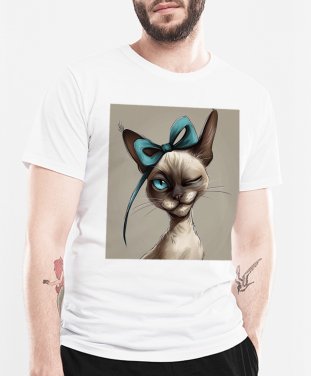 Чоловіча футболка Сіамська Орієнтальна Кішка