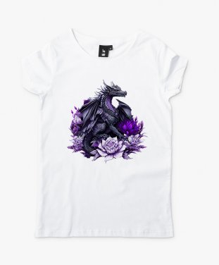 Жіноча футболка Шикарний чорний дракон