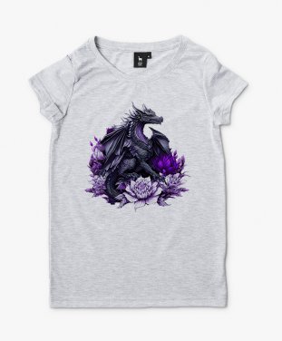 Жіноча футболка Шикарний чорний дракон