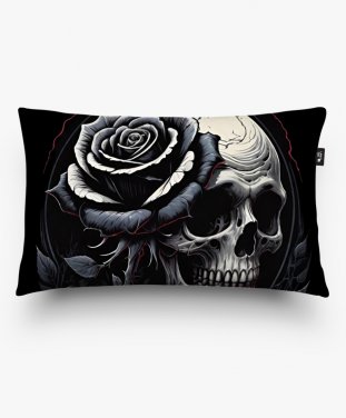 Подушка прямокутна Готична темна Леді з трояндами