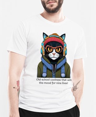 Чоловіча футболка  Black Cat - олдскульний, що створює настрій на дев'ять життів