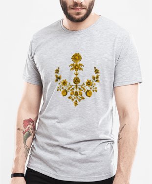 Чоловіча футболка квітковий тризуб Україна