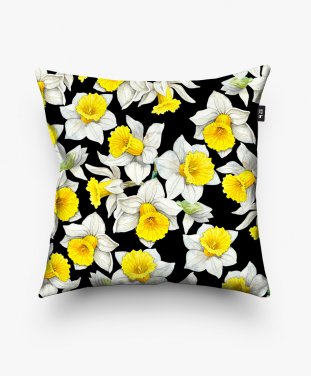 Подушка квадратна daffodils flowers 