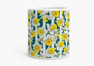 Чашка Daffodils flowers pattern