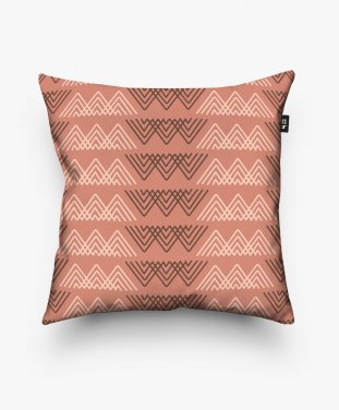 Подушка квадратна Стилізовані гори - Трикутний орнамент / Stylized Mountains - Triangles Ornament