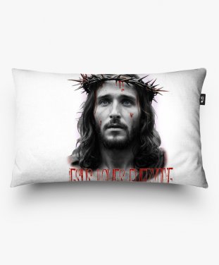 Подушка прямокутна Jesus loves everyone_ (Ісус любить всіх)