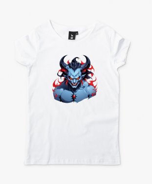 Жіноча футболка Демон з язиками полум'я