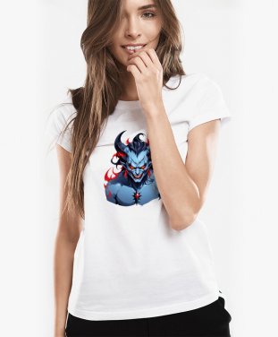 Жіноча футболка Демон з язиками полум'я
