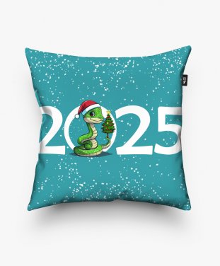 Подушка квадратна Новорічна Змія 2025