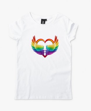 Жіноча футболка ЛГБТ Крила кохання