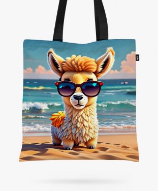 Авоська Мила лама на пляжі